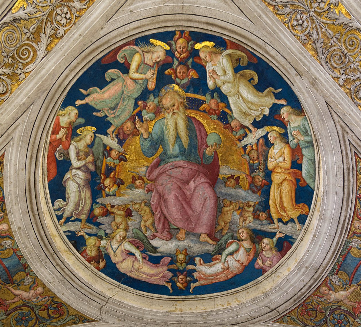 Stanza dellincendio di Borgo的天使之神父 作者 彼得罗·佩鲁吉诺（Pietro Perugino）