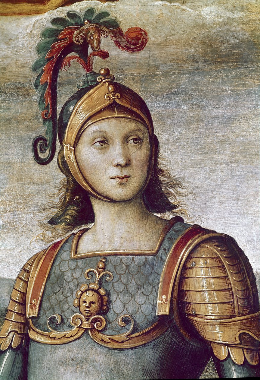 Horatius Cocles，力量和节制的细节（壁画 作者 彼得罗·佩鲁吉诺（Pietro Perugino）