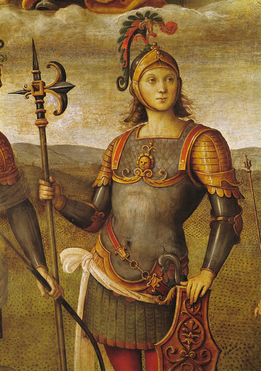 Horatius Cocles，来自Sala dell&39;Udienza，1496-1500 作者 彼得罗·佩鲁吉诺（Pietro Perugino）
