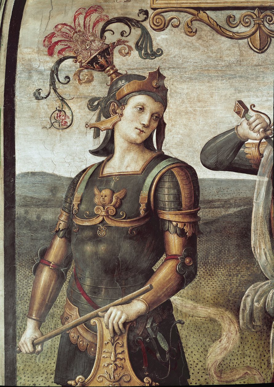 Lucius Quinctius，《力量与节制》的细节（壁画） 作者 彼得罗·佩鲁吉诺（Pietro Perugino）