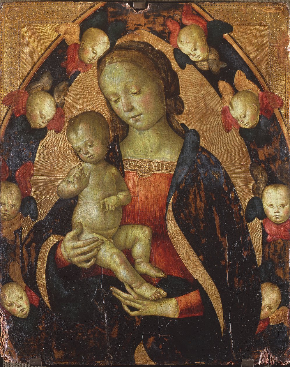 圣母玛利亚和基路伯包围，约1475年 作者 彼得罗·佩鲁吉诺（Pietro Perugino）
