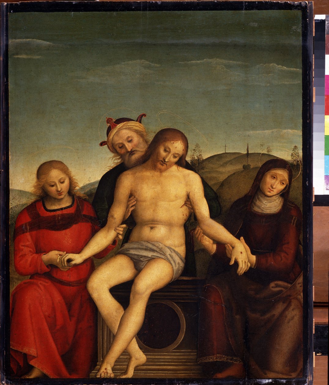 皮耶塔Peinture de Pietro di Cristoforo Vannucci dit Le Perugin（《佩鲁贾的画像》）。 作者 彼得罗·佩鲁吉诺（Pietro Perugino）