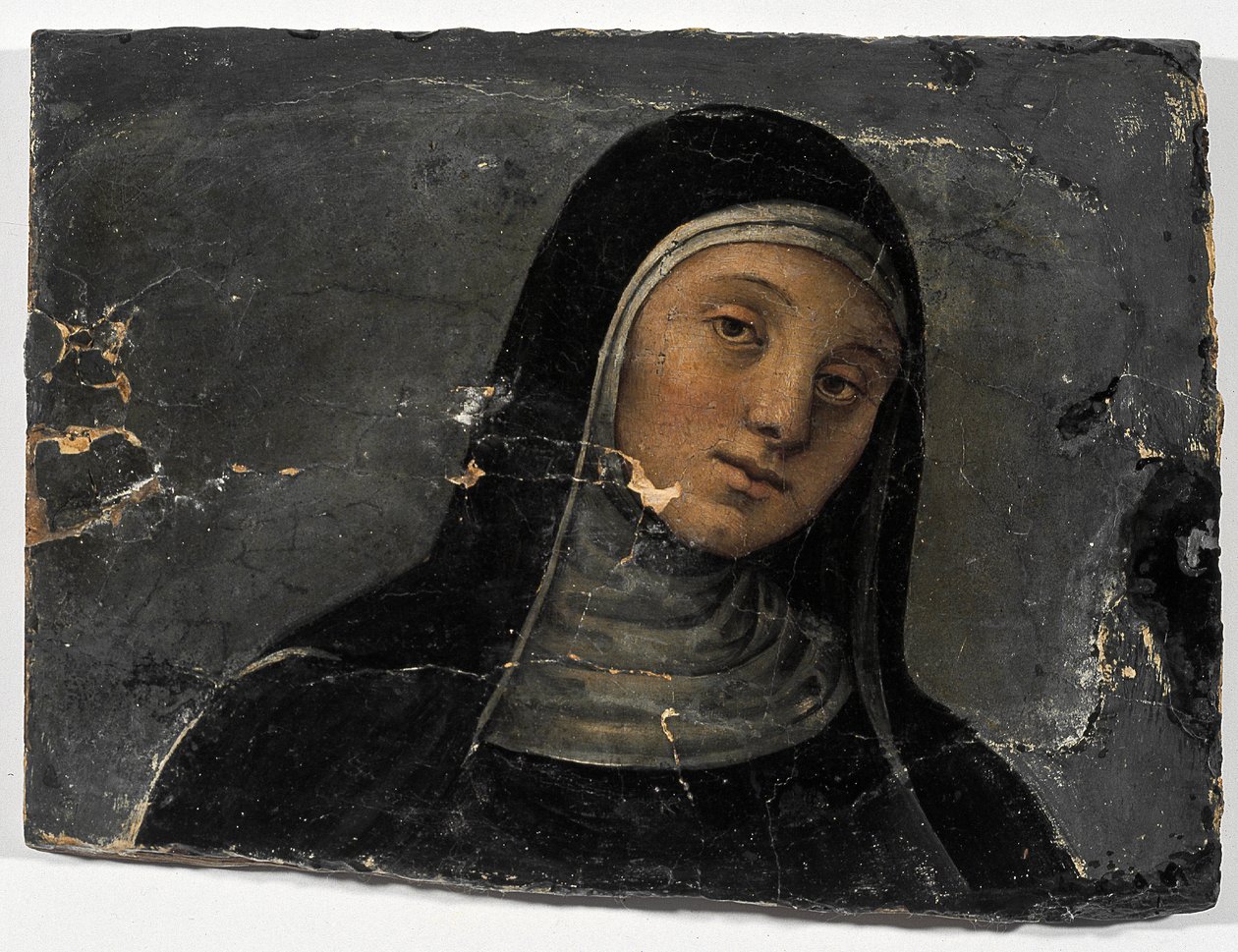 St Scholastica（木头油（片段） 作者 彼得罗·佩鲁吉诺（Pietro Perugino）