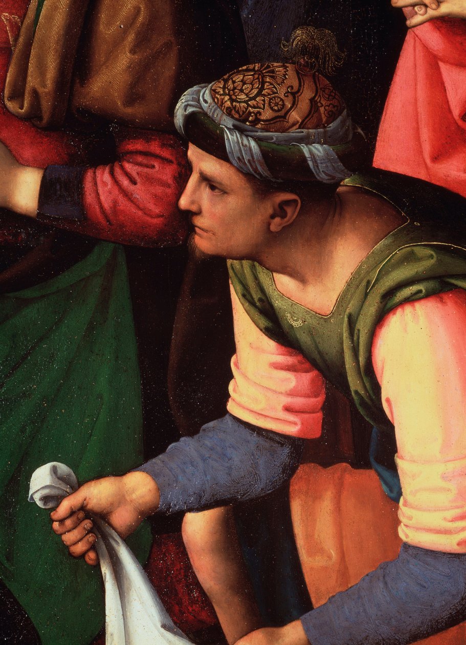 沉积或对基督之死的哀叹。细节 - 画 作者 彼得罗·佩鲁吉诺（Pietro Perugino）