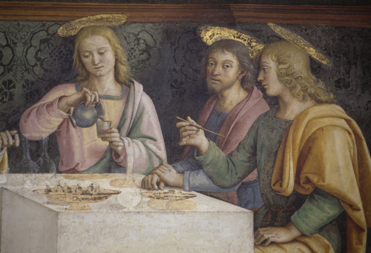 最后的晚餐（详细） 作者 彼得罗·佩鲁吉诺（Pietro Perugino）