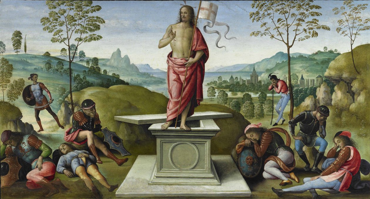 复活，1496-1500年 作者 彼得罗·佩鲁吉诺（Pietro Perugino）
