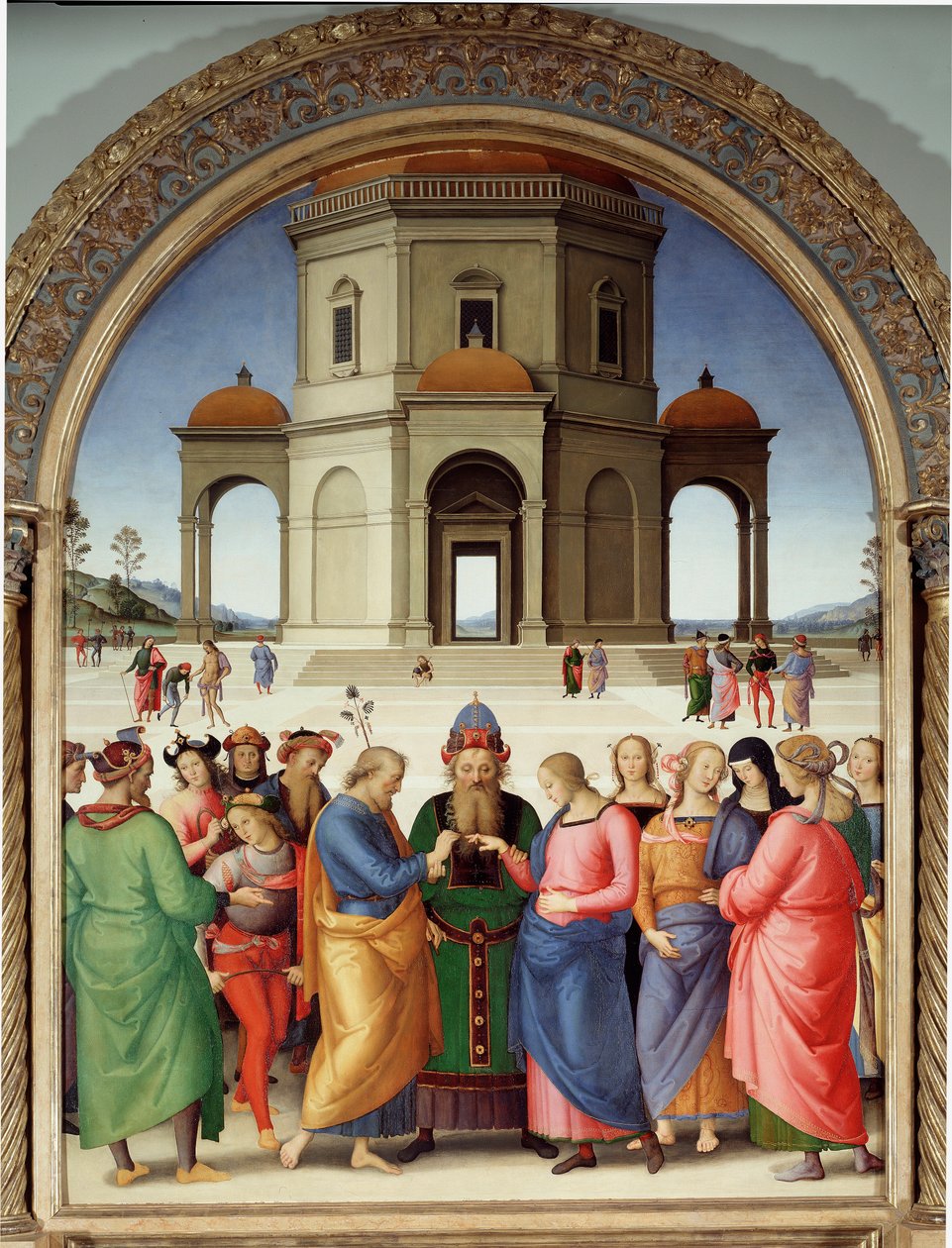 Pietro Vannucci dit Il Perugino (The Perugino) (1450-1523) 1504 Sun 的处女的婚礼。 2,36x1,86 m 卡昂，美术博物馆 作者 彼得罗·佩鲁吉诺（Pietro Perugino）