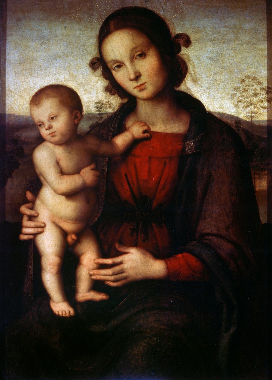 15世纪末或16世纪初的圣母子 作者 彼得罗·佩鲁吉诺（Pietro Perugino）