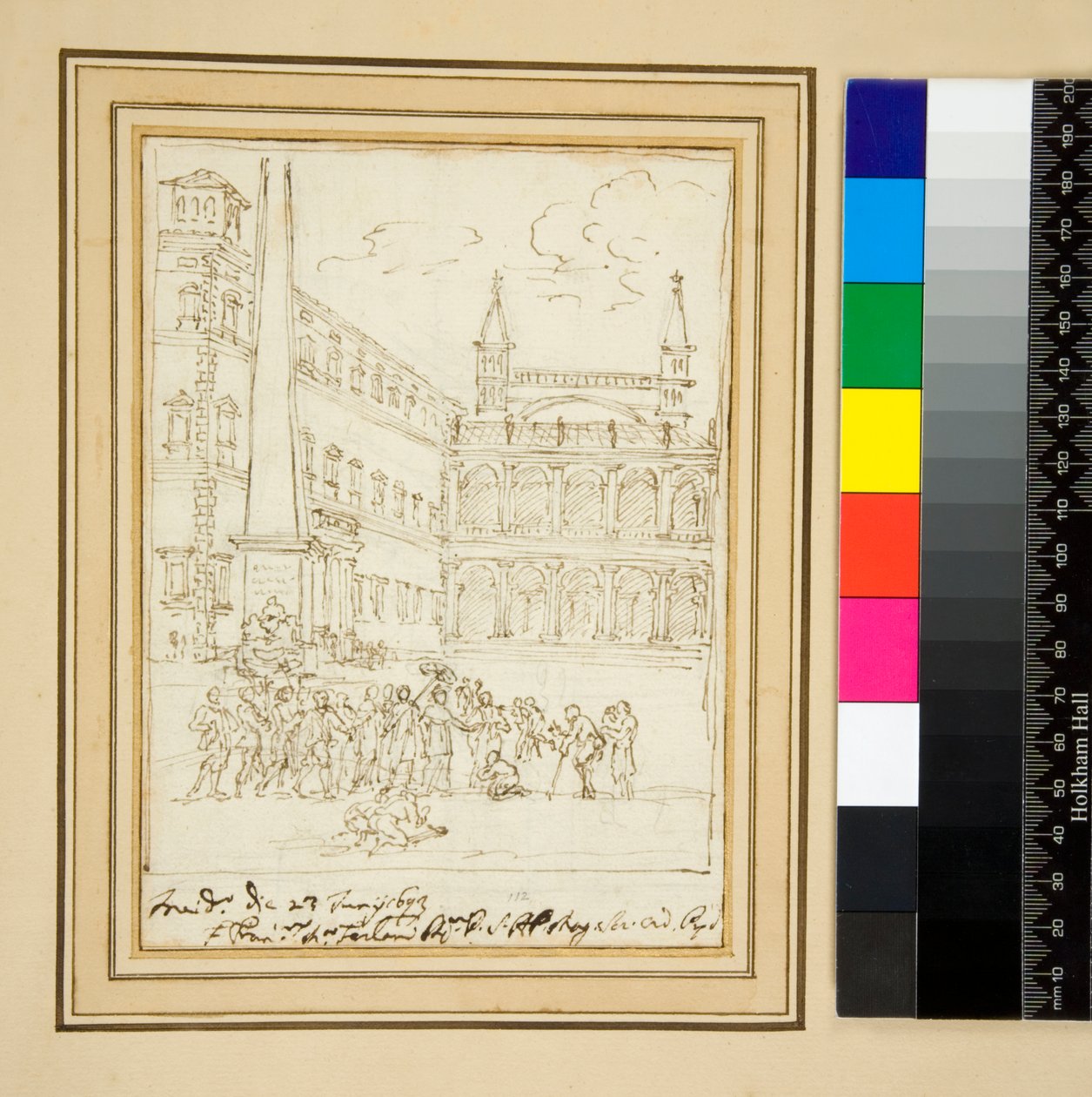 The side portico of the Lateran (pen) 作者 彼得罗·桑蒂·巴托利（Pietro Santi Bartoli）
