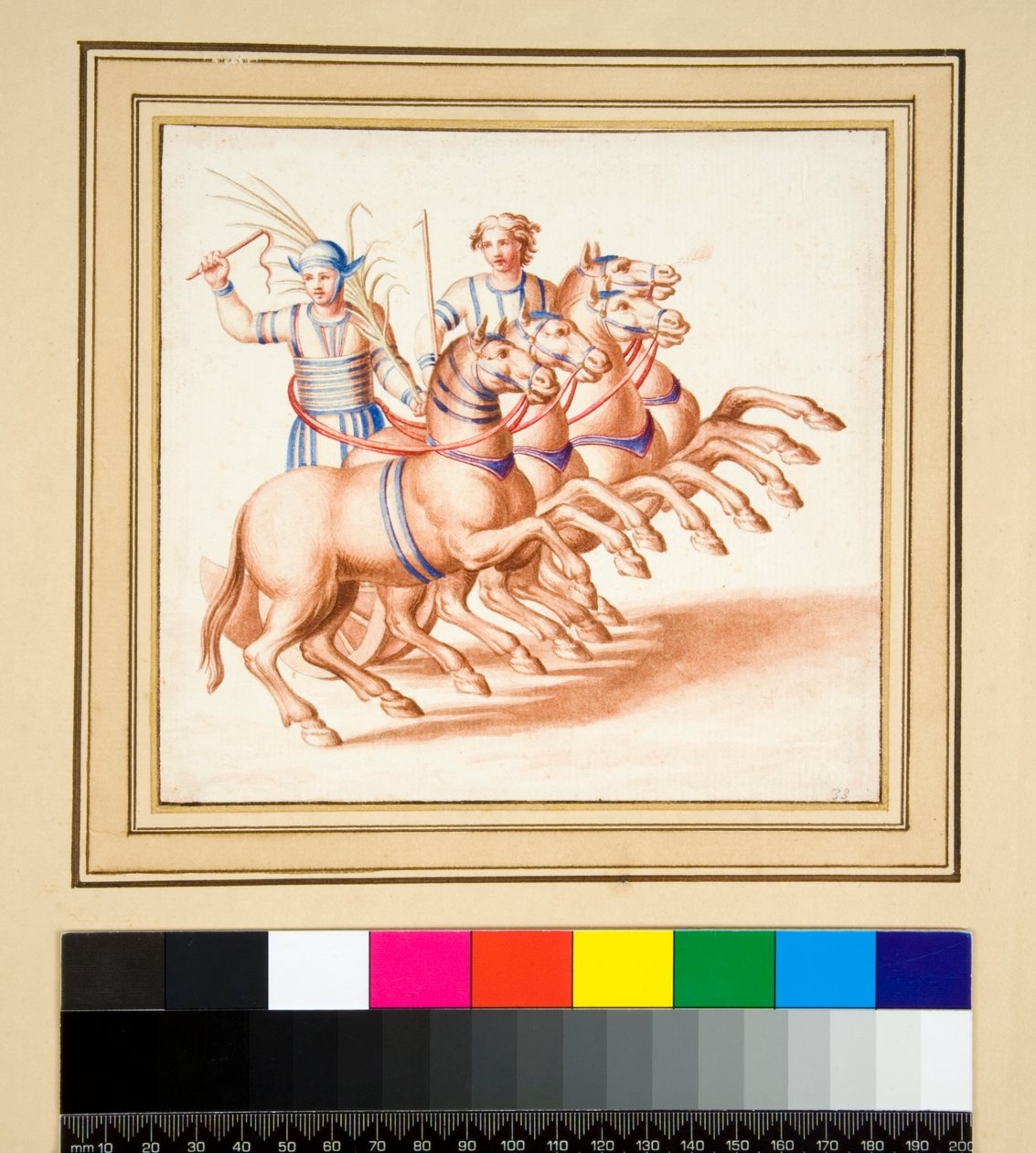 Oyendetsa magaleta awiri (choko chakuda, ena ndi cholembera ndi inki ya bulauni. Akuda ndi madzi) 作者 彼得罗·桑蒂·巴托利（Pietro Santi Bartoli）