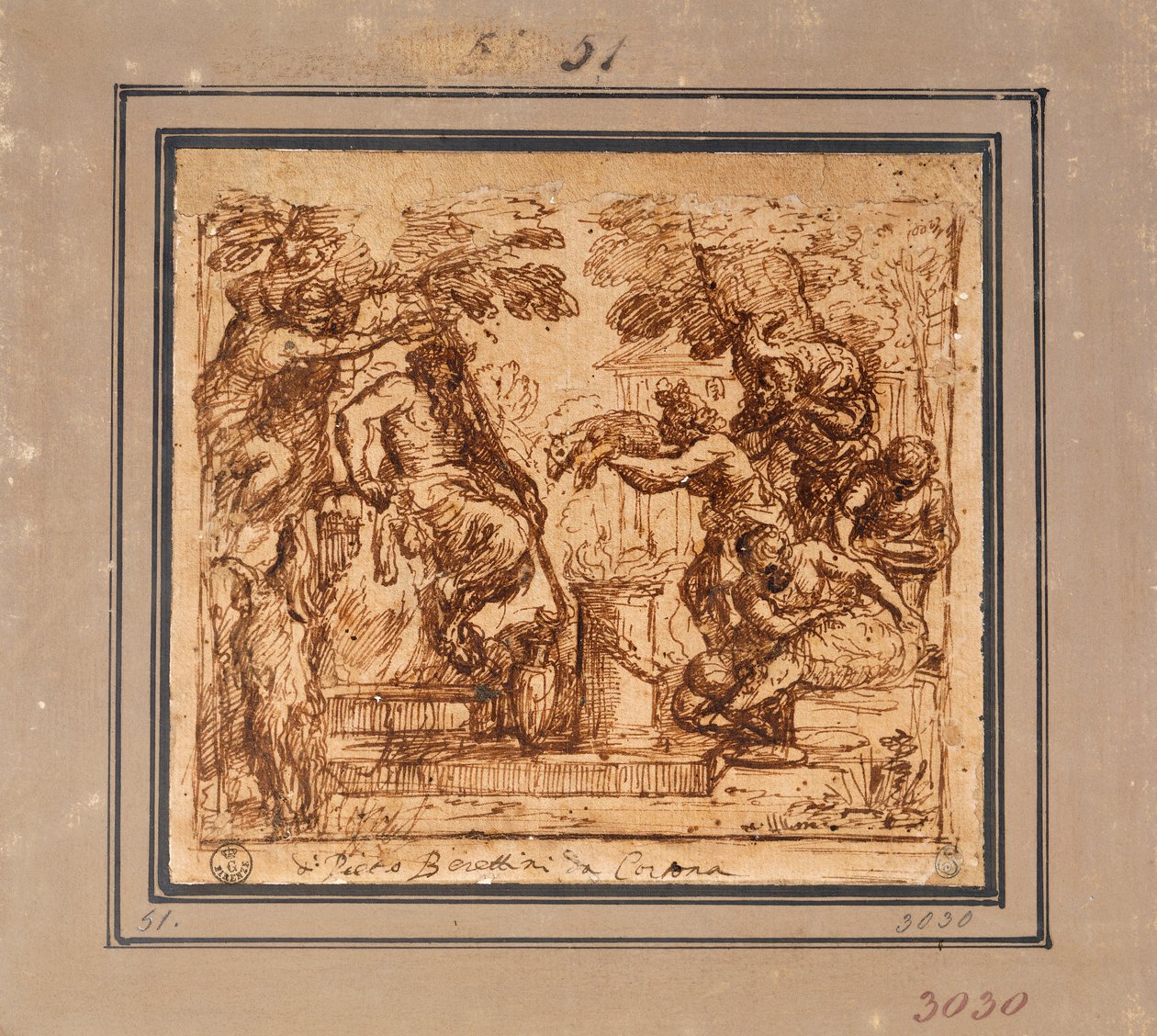 为提供给潘的研究 作者 Pietro da Cortona