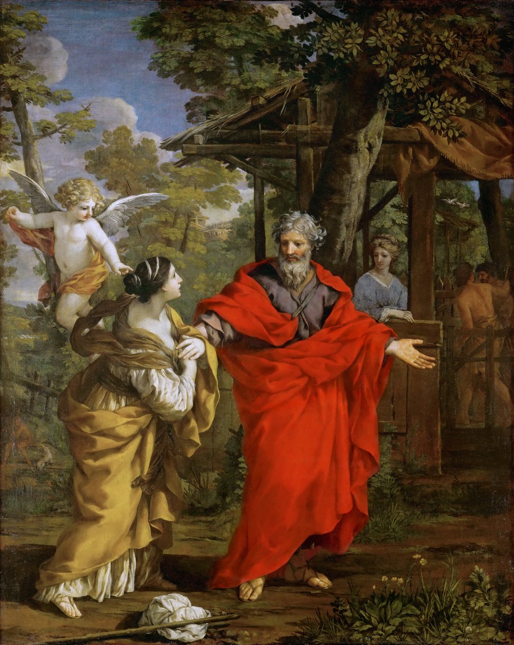 夏甲归来 - Pietro da Cortona (1596-1669)。 布面油画，约 1637 年。尺寸：124x99.5 厘米。 维也纳艺术史博物馆 作者 Pietro da Cortona