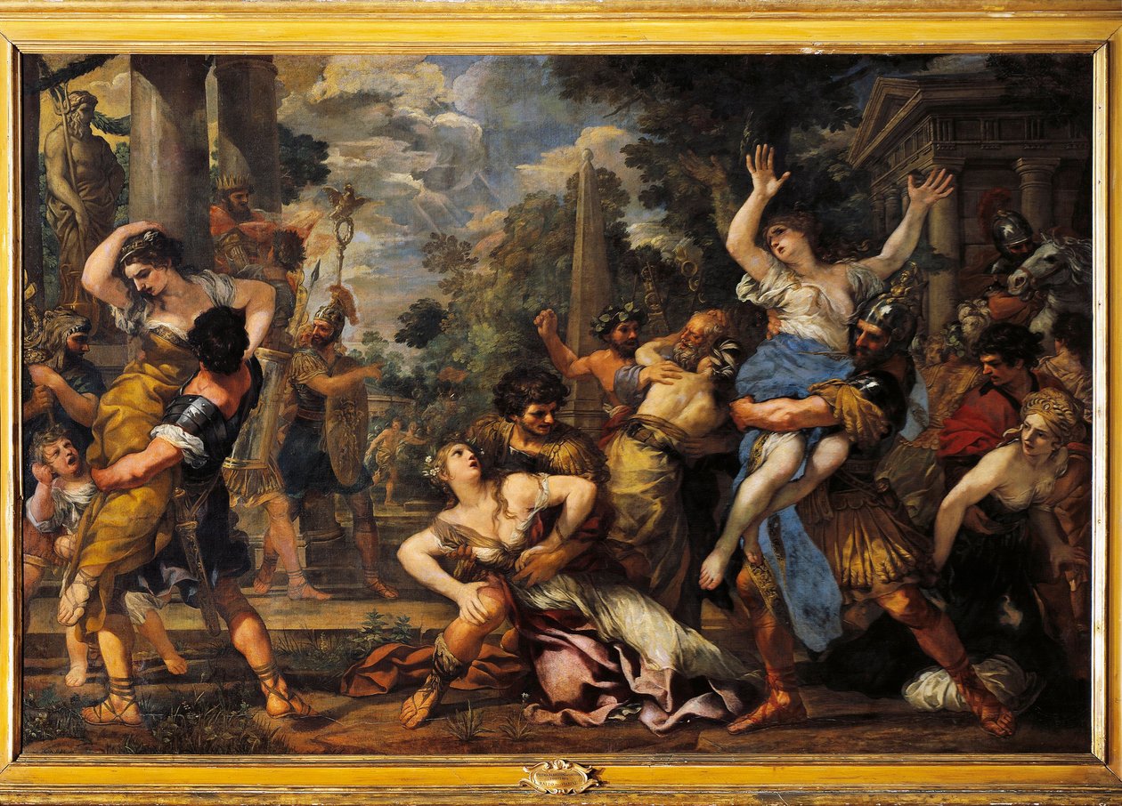 The Abduction of the Sabines Painting by Pietro da Cortona (Stone of Cortona) (Pietro Berrettini 作者 Pietro da Cortona