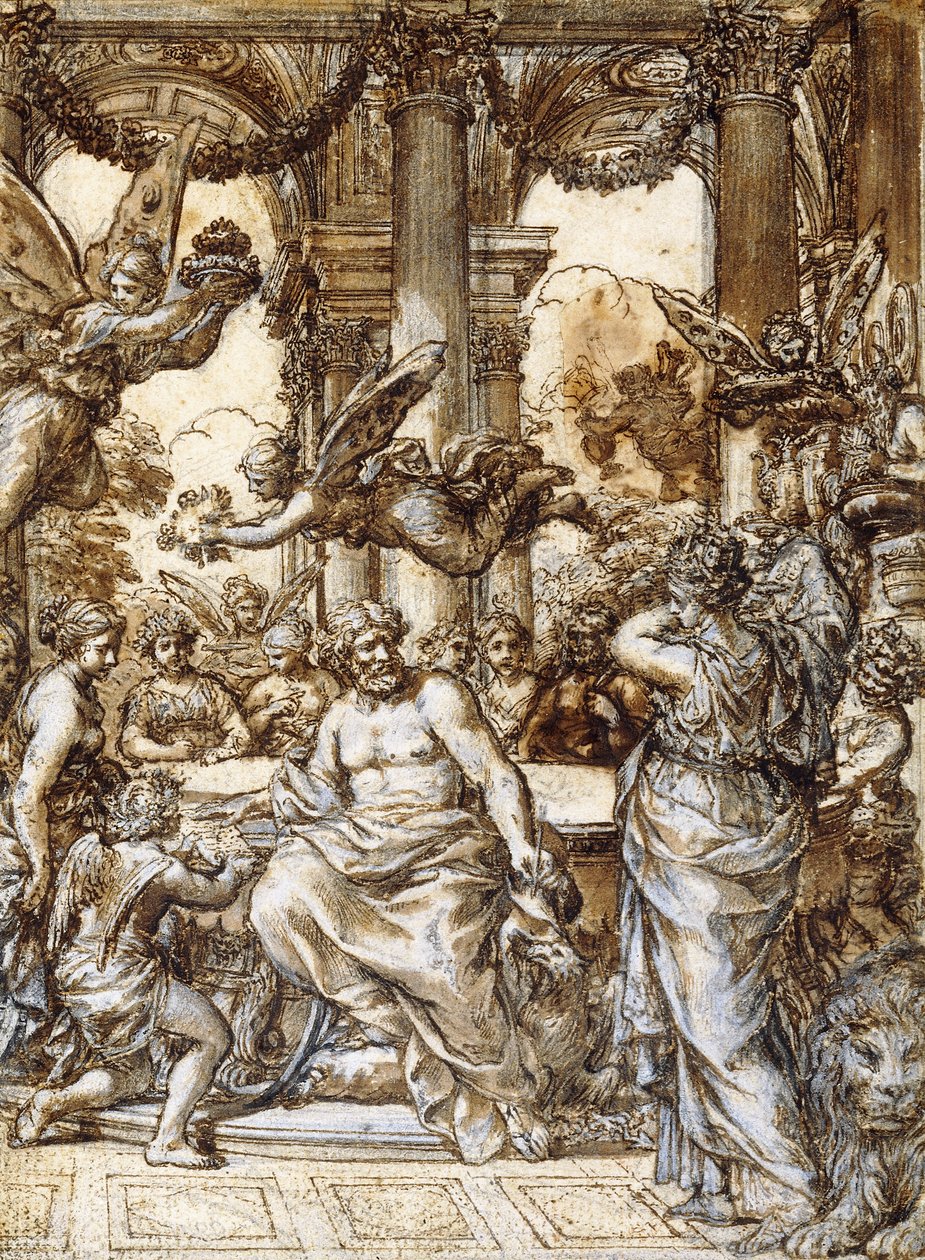 赛百利在众神理事会面前， 作者 Pietro da Cortona