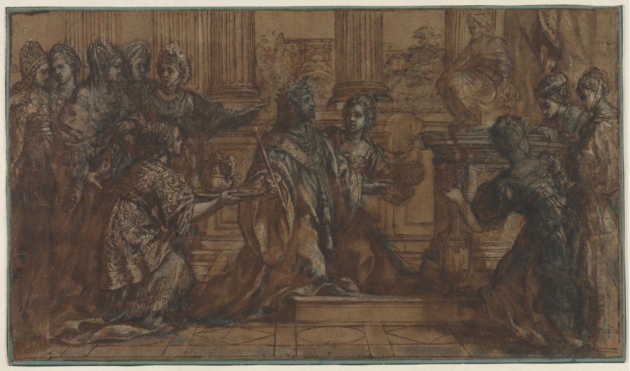 所罗门的偶像崇拜，1622-1623年。 作者 Pietro da Cortona