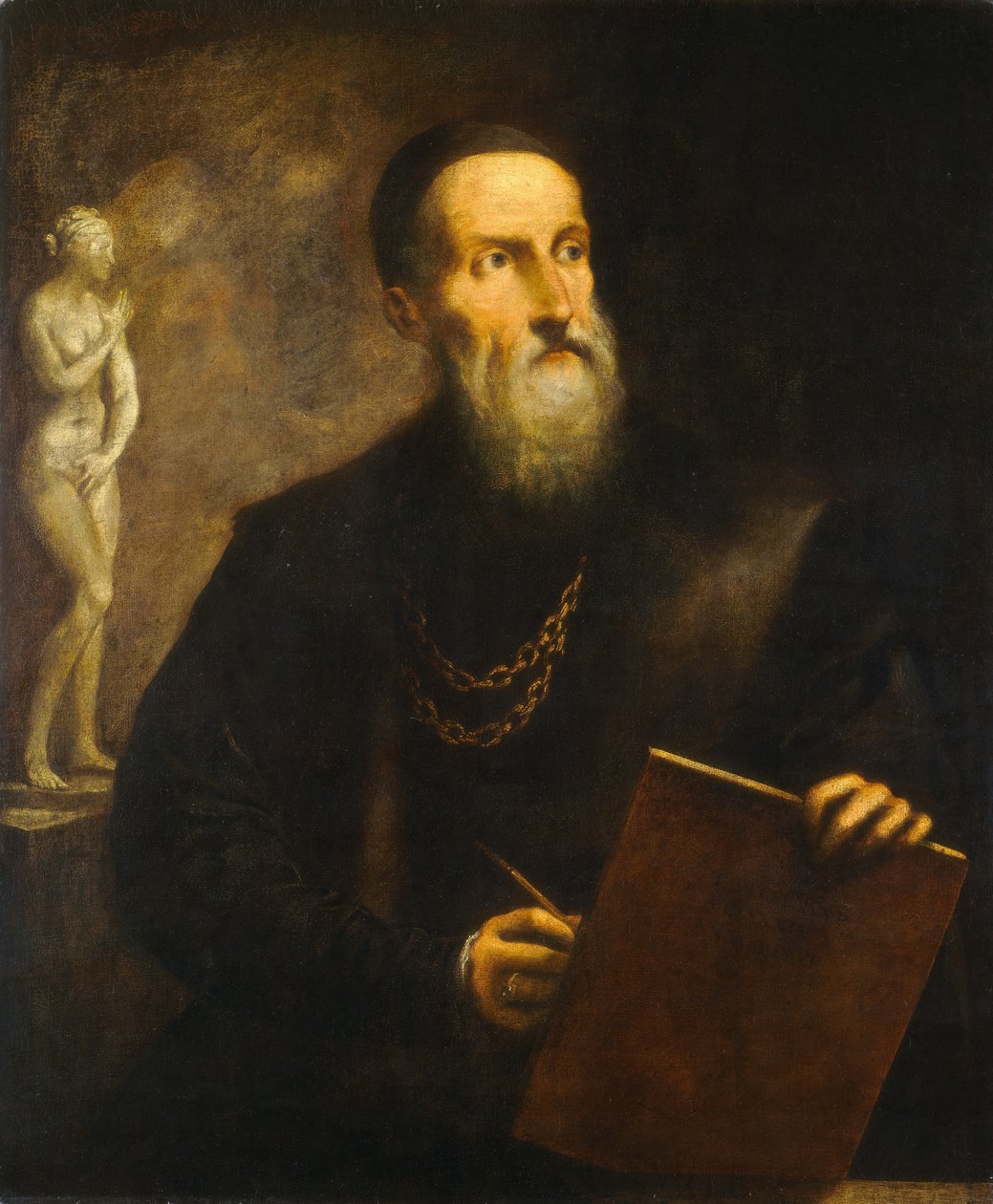 提香的想象中的自画像，可能是1650年代。 作者 Pietro della Vecchia
