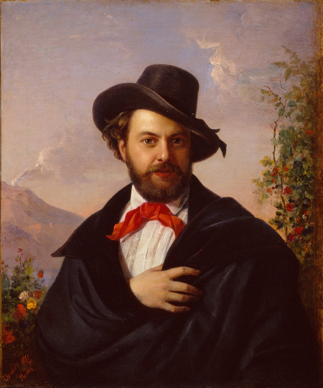 自画像》，1851年 作者 皮门·尼基蒂奇·奥尔洛夫（Pimen Nikitich Orlov）