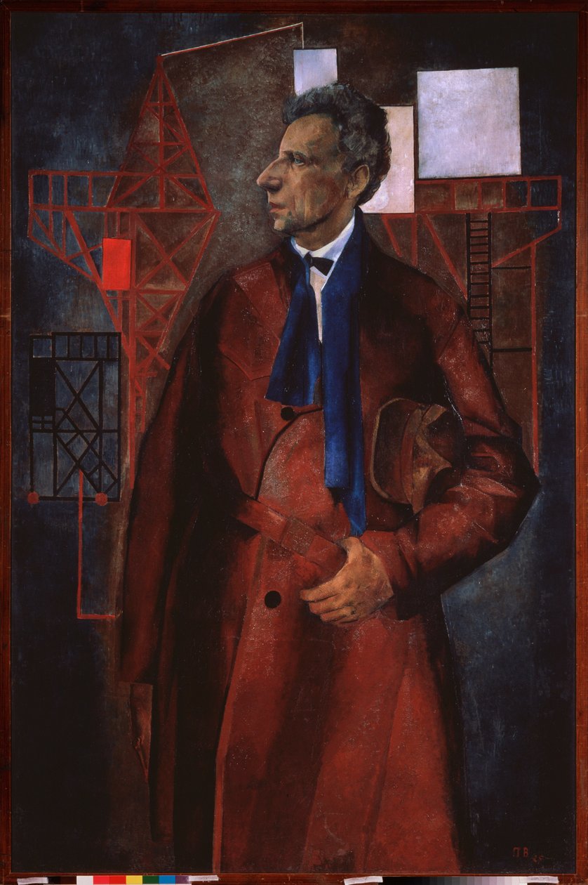 舞台制作人 Vsevolod Meyerhold 的肖像 作者 彼得·弗拉基米罗维奇·威廉姆斯