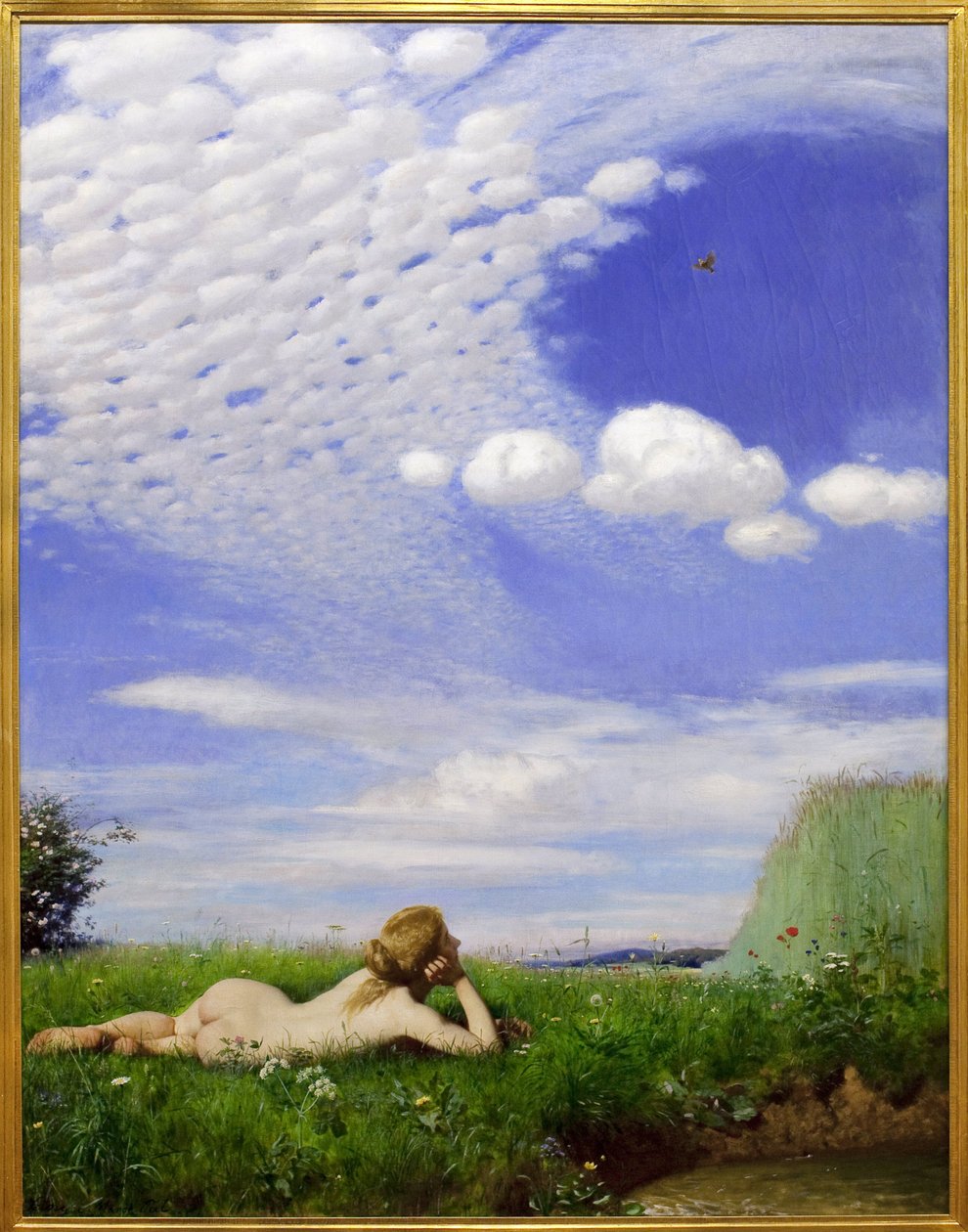 The lark. Painting by Pal Szinyei Merse (1845-1920), Oil On Canvas 作者 帕尔辛耶梅尔塞