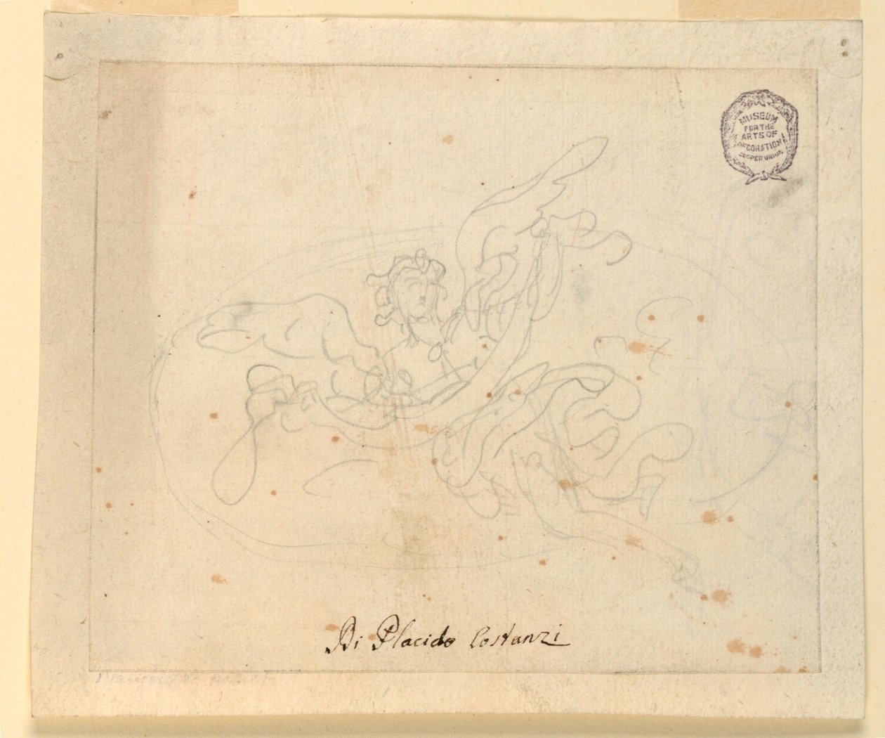 飞行天使素描 作者 普拉西多·科斯坦兹（Placido Costanzi）