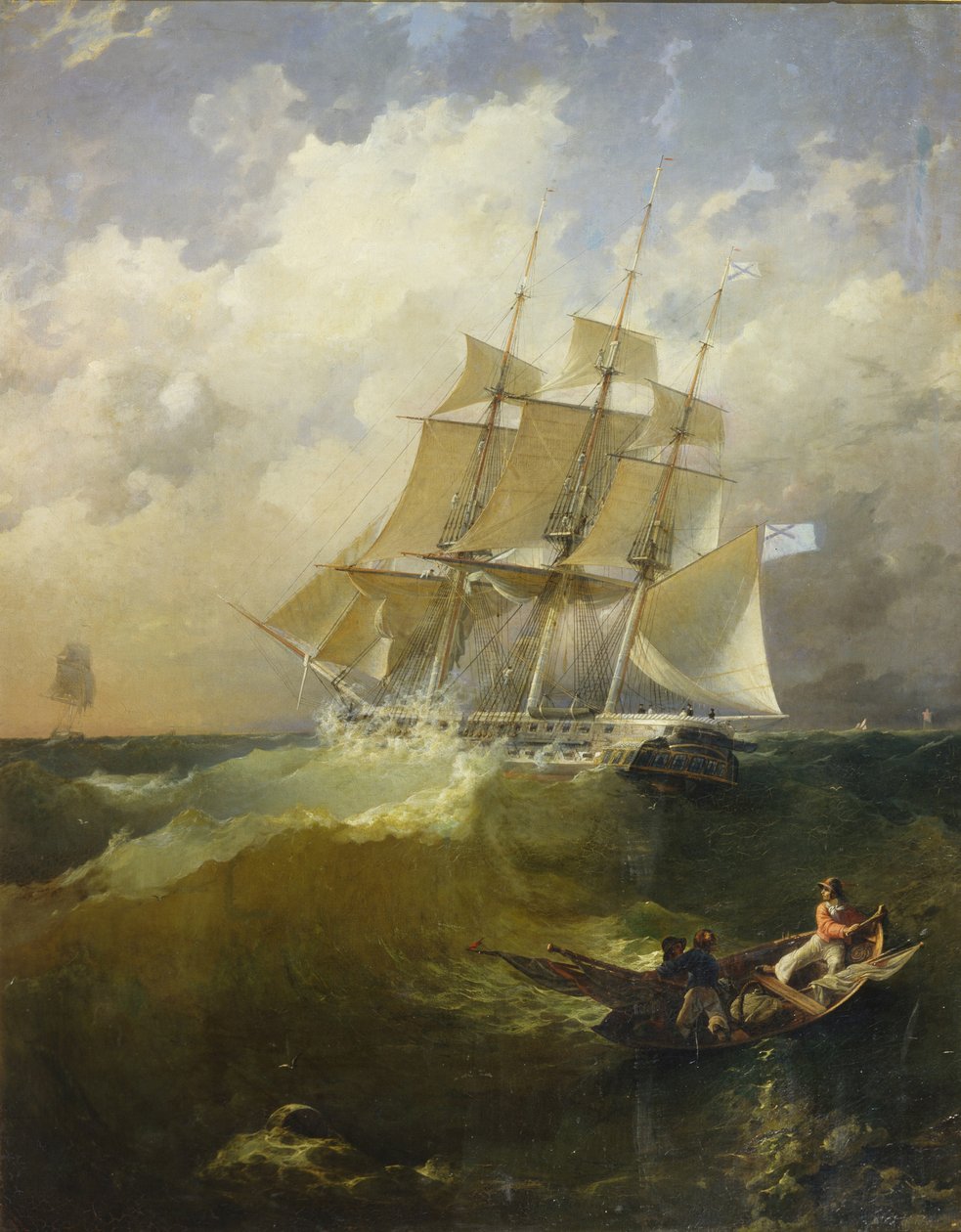 44炮护卫舰Aurora，1844年 作者 柏拉图·蒂莫菲耶维奇·鲍里斯波莱特