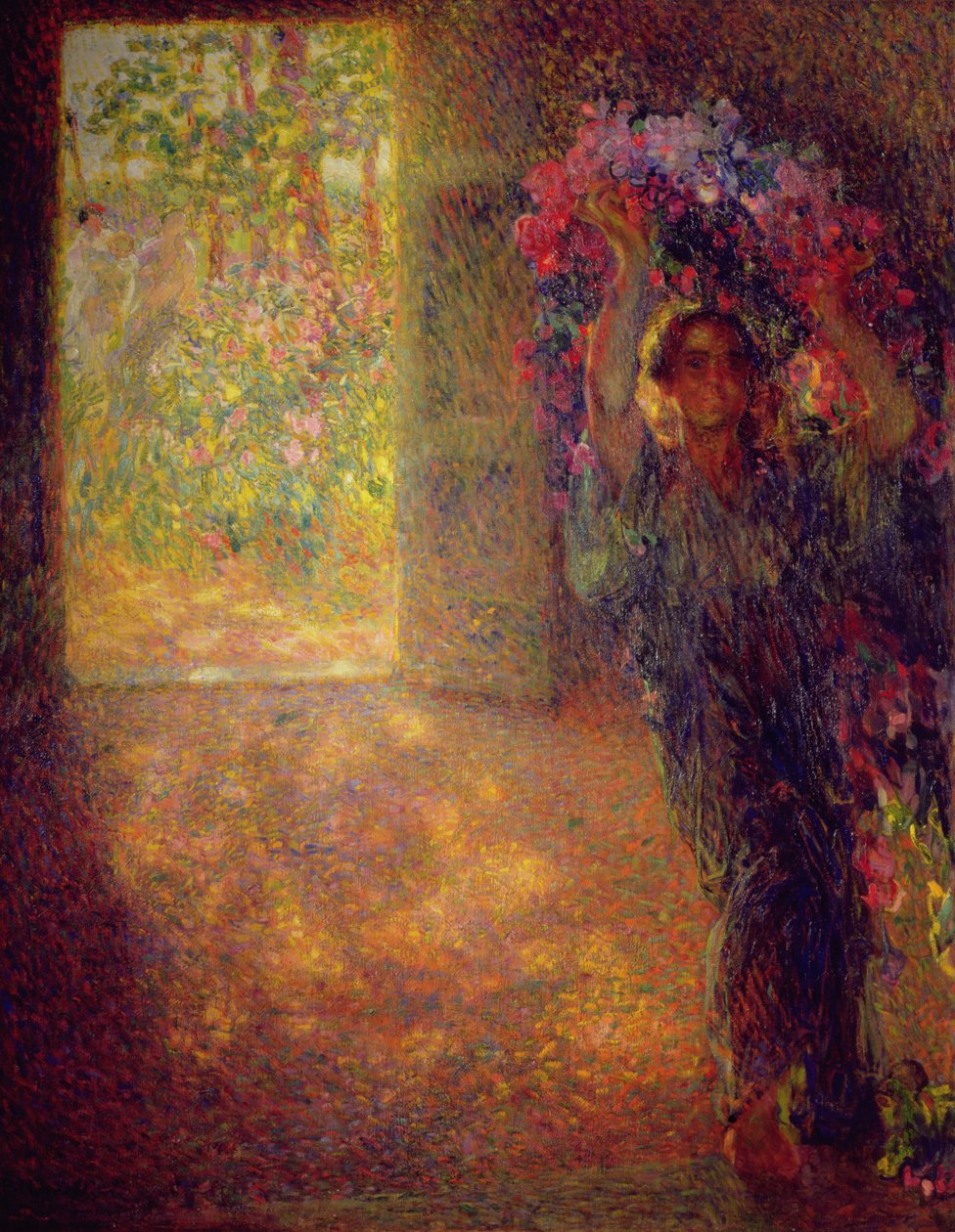 朵朵之家，约1910年（布面油画） 作者 普林尼奥·诺梅利尼