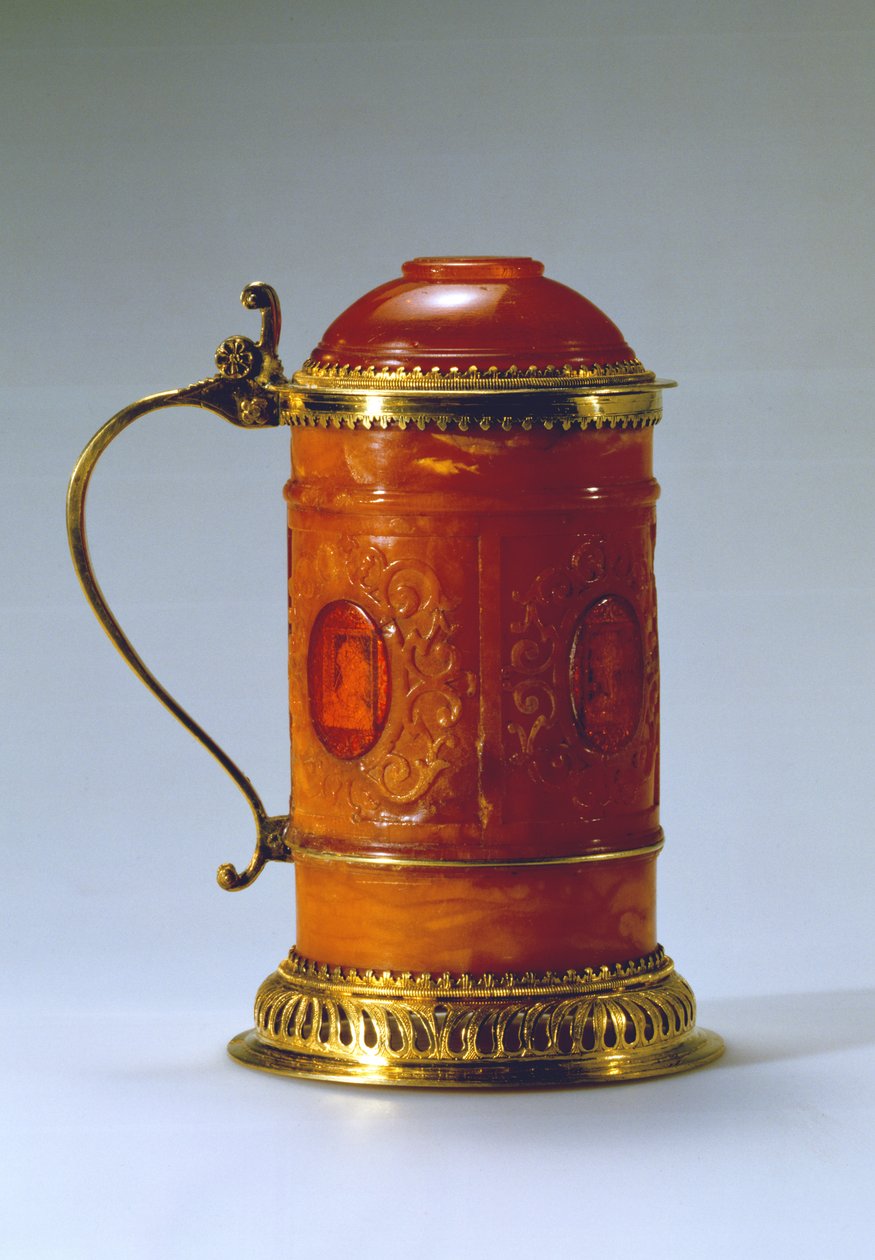 Tankard，George Schreiber工作室和Andrew Mayer，Krolewiec，c.1610（琥珀） 作者 波兰学校
