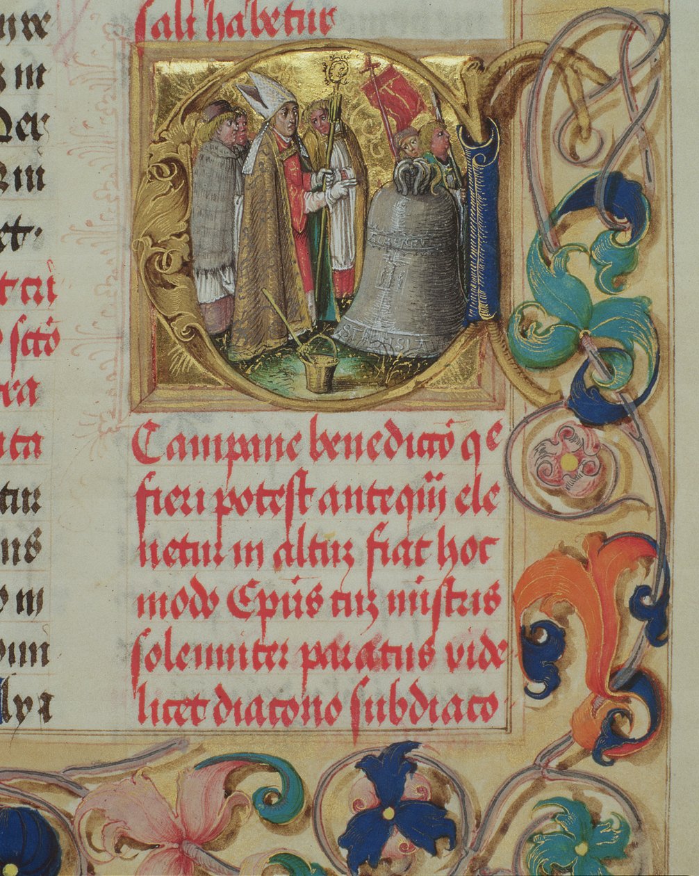 主教Erasmus Ciolek主教的主教祝福贝尔，1510年（羊皮纸上的蛋彩画和黄金） 作者 波兰学校