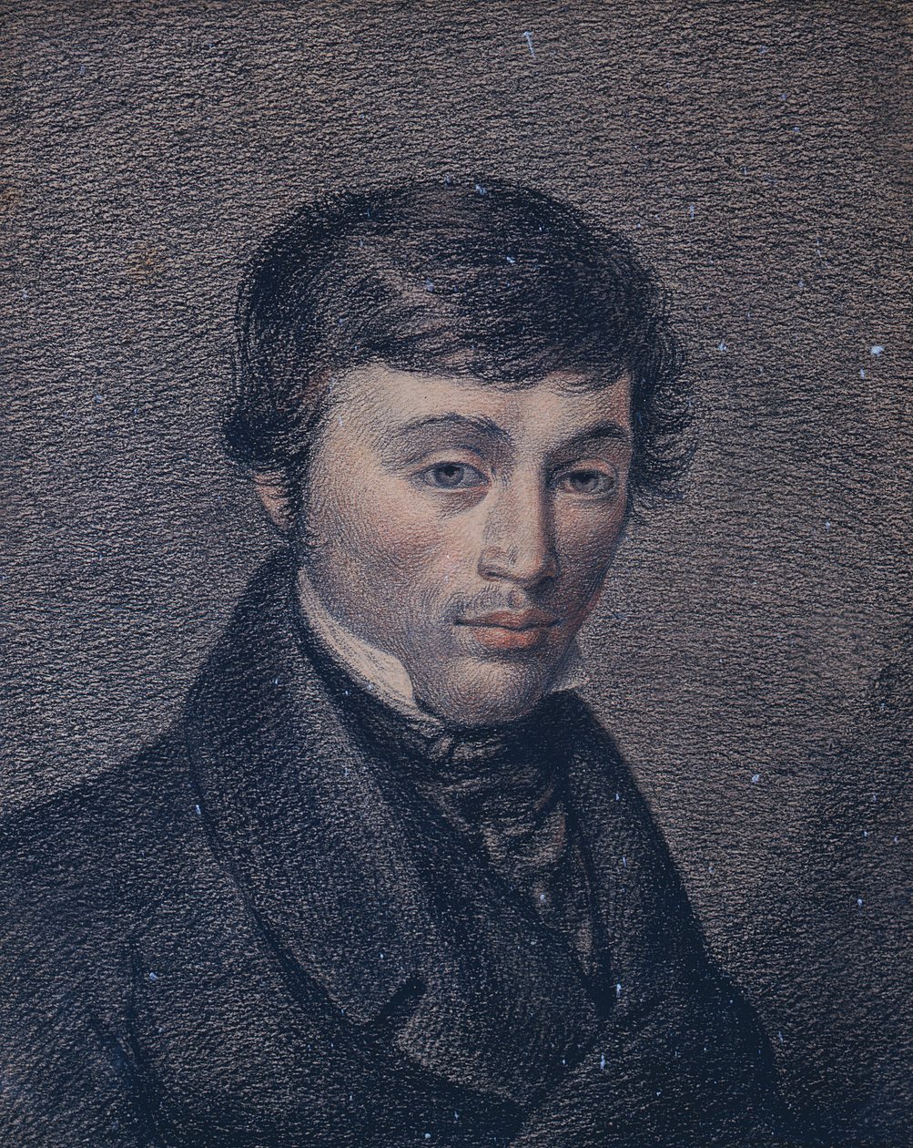 Adam Bernard Mickiewicz的肖像（1798-1855） 作者 波兰学校