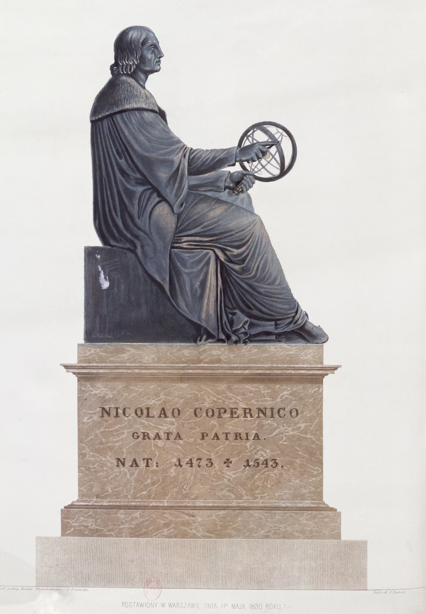 Nicolaus Copernicus（1473-1543）1854年的雕像 作者 波兰学校