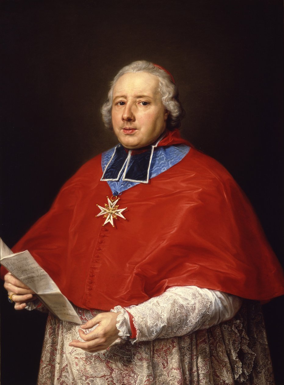 Etienne-René，Gesvres的红衣主教波特，1758年 作者 庞培·吉罗拉莫·巴托尼