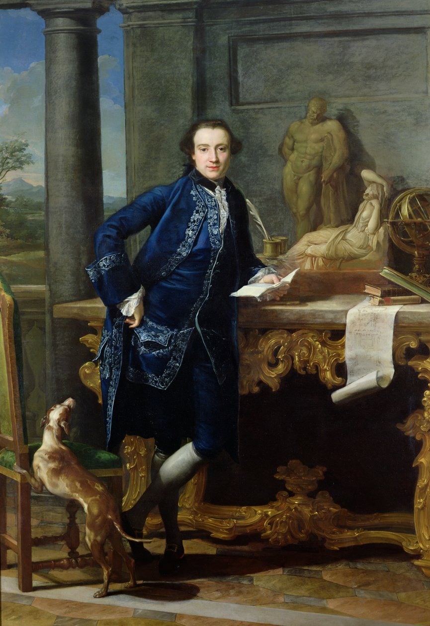 Crowle Park的Charles John Crowle（1738-1811）的肖像，1761-62 作者 庞培·吉罗拉莫·巴托尼