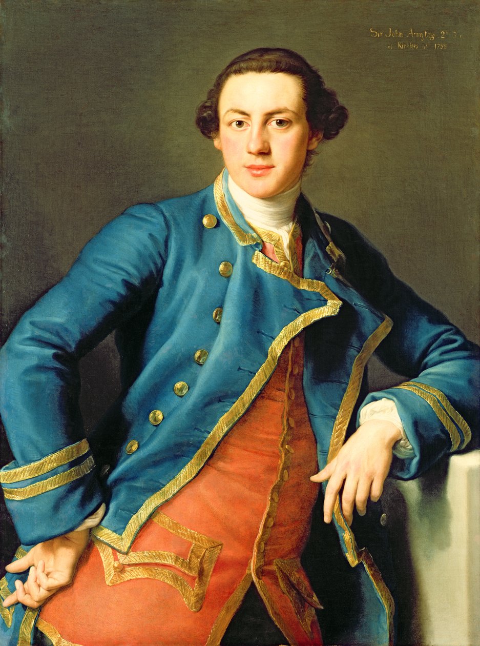 John Armytage爵士的肖像（1732-58）Kirbelles的第二张巴特，1758年 作者 庞培·吉罗拉莫·巴托尼