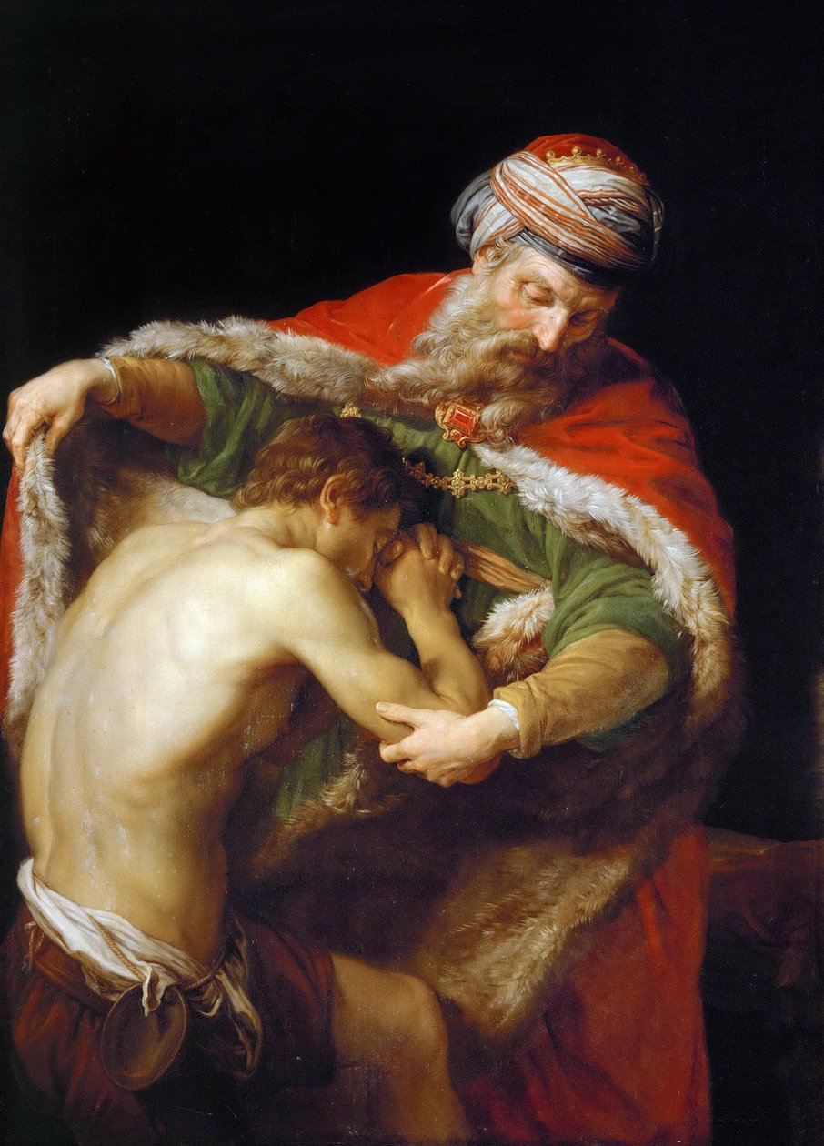 La parabole du fils prodigue - The Parable of the prodigal Son - Pompeo Girolamo Batoni (1708-1787). Oil on canvas 作者 庞培·吉罗拉莫·巴托尼