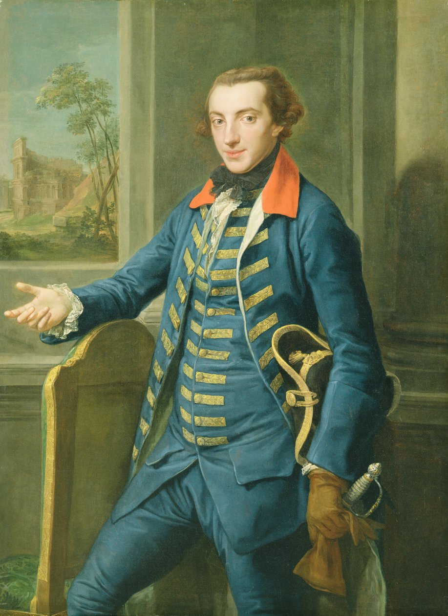 威廉·韦德尔（William Weddell）（1736-92）约1765年（布面油画） 作者 庞培·吉罗拉莫·巴托尼