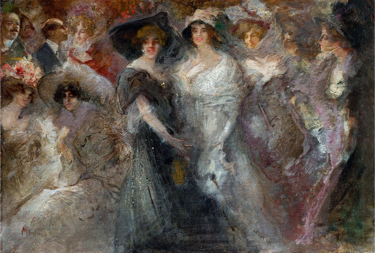 输在蒙特卡洛 (perdu a Monte Carlo) 帕马里亚尼、蓬佩奥 (1857-1927)。 纸板上的油，尺寸：49x70，c。 1909 年，私人收藏 作者 蓬佩奥·马里亚尼