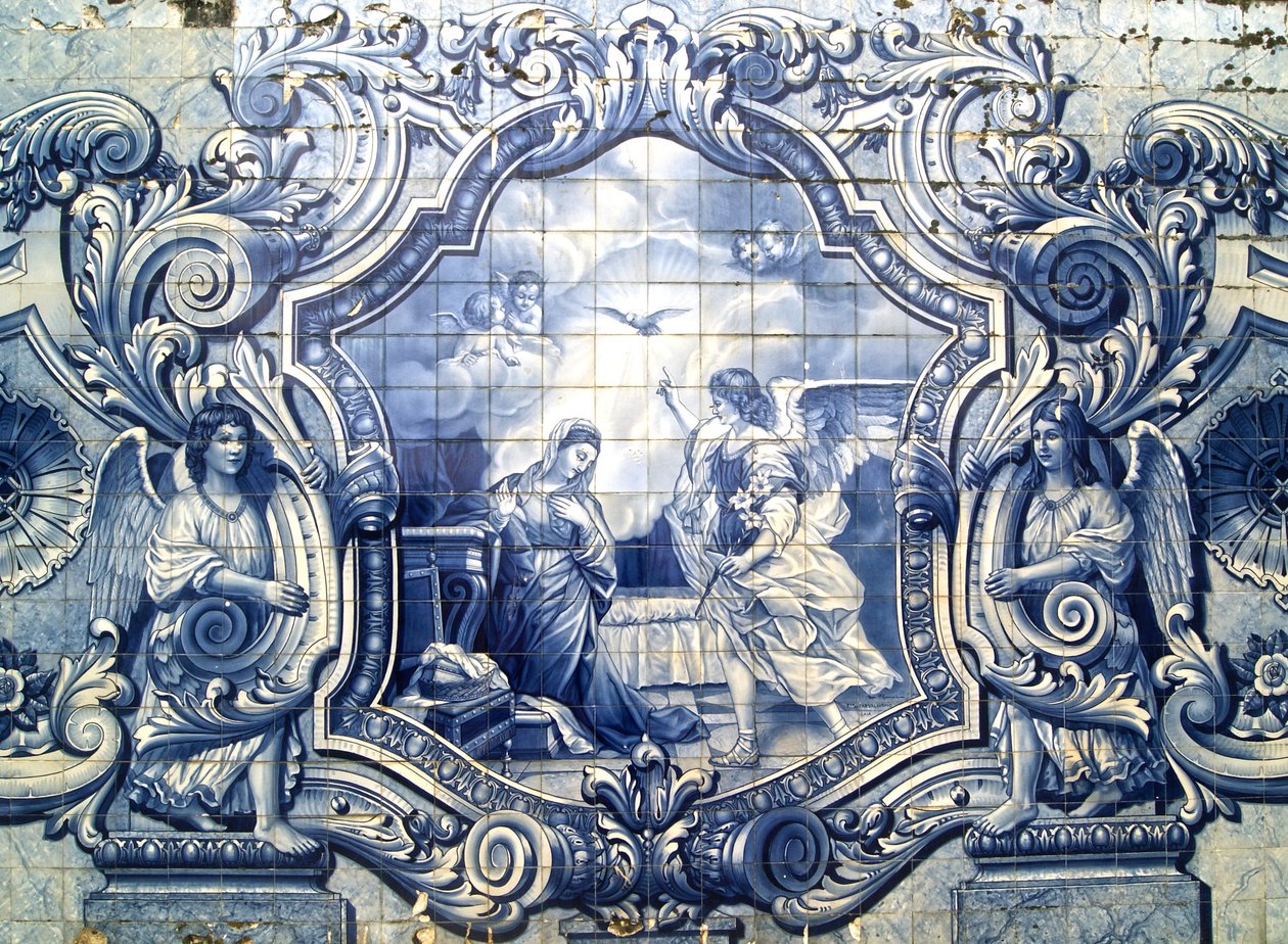 描述通告，Lamego，葡萄牙的装饰盘区。 1738（瓷砖） 作者 葡萄牙语学校