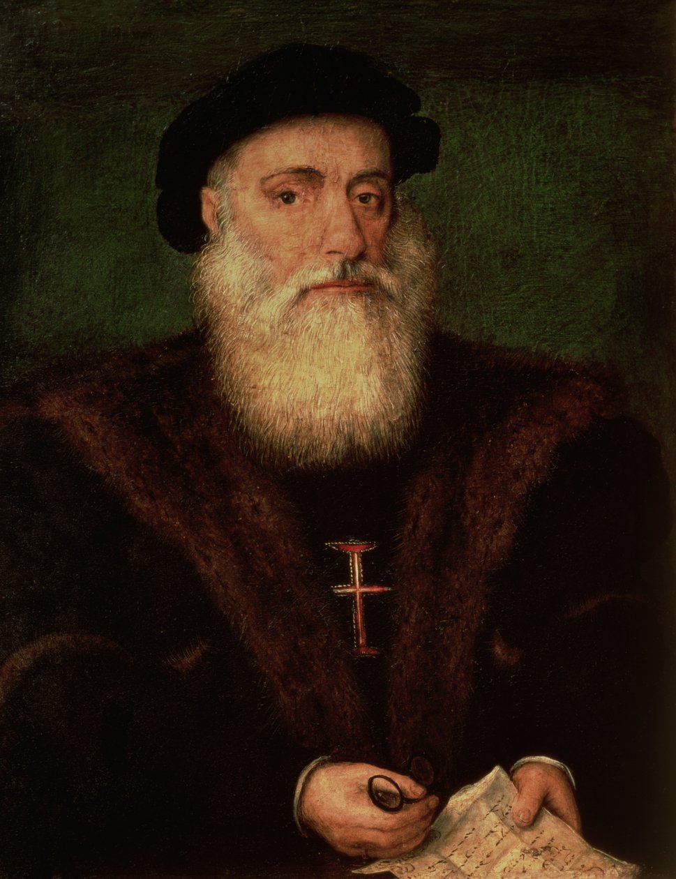 假定肖像是Vasco da Gama（1469-1524）c.1524 作者 葡萄牙语学校