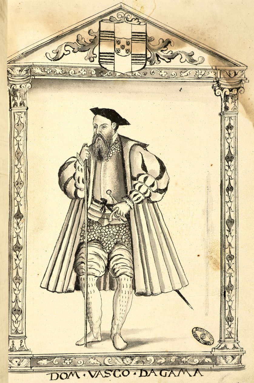 Vasco da Gama（c.1469-1525）来自&39;传说中的印度&39;，来自Gaspar Correia，1520 作者 葡萄牙语学校