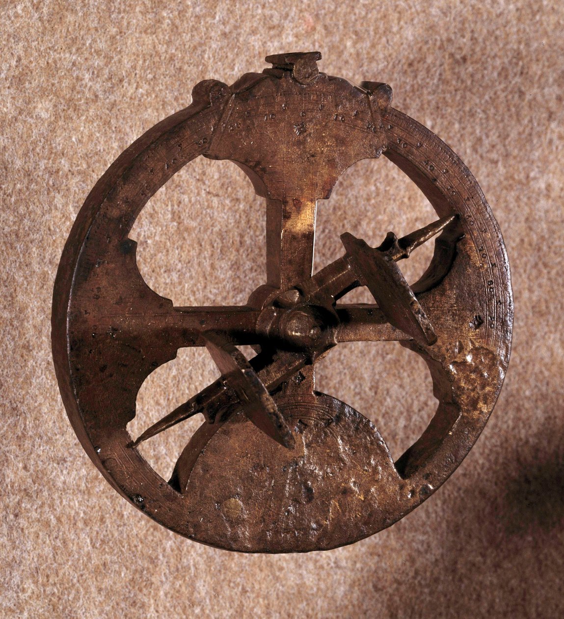 星盘，航海者使用的天文测量仪器。 葡萄牙制造。 1648. 作者 葡萄牙语学校