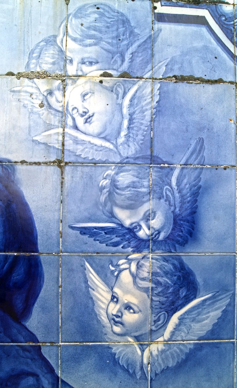 描绘基路伯，拉梅戈，葡萄牙的装饰面板。 1738（瓷砖） 作者 葡萄牙语学校