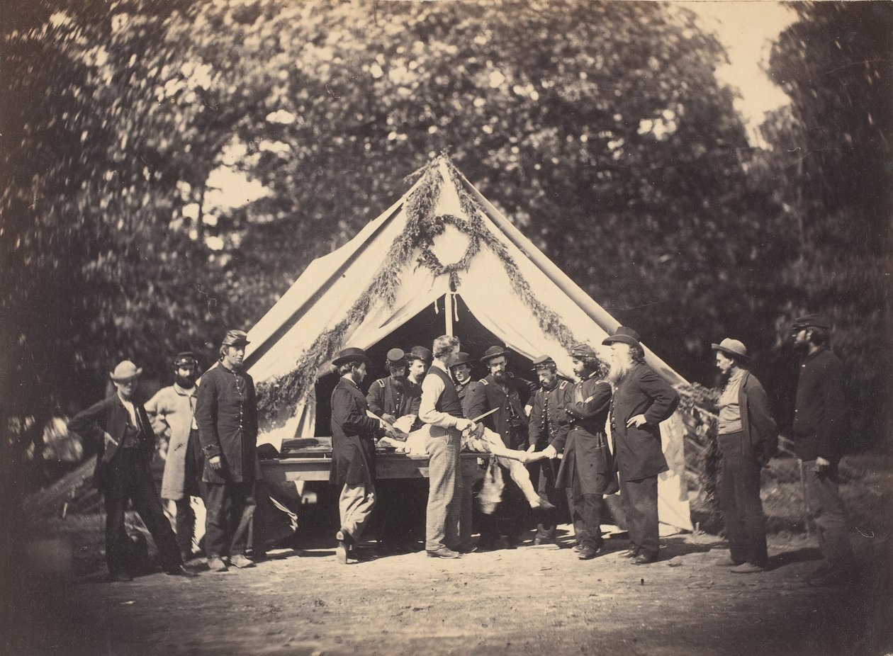 操作帐篷，莱特曼营地，宾夕法尼亚州葛底斯堡，1863年。 作者 可能是韦弗兄弟的。