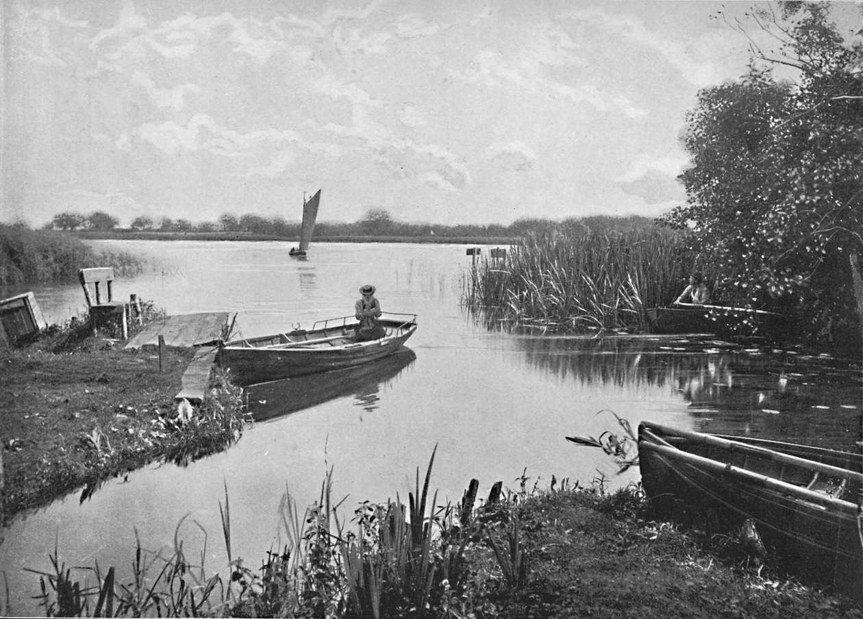 Wroxham Broad，诺福克，c1896 作者 普尔顿公司