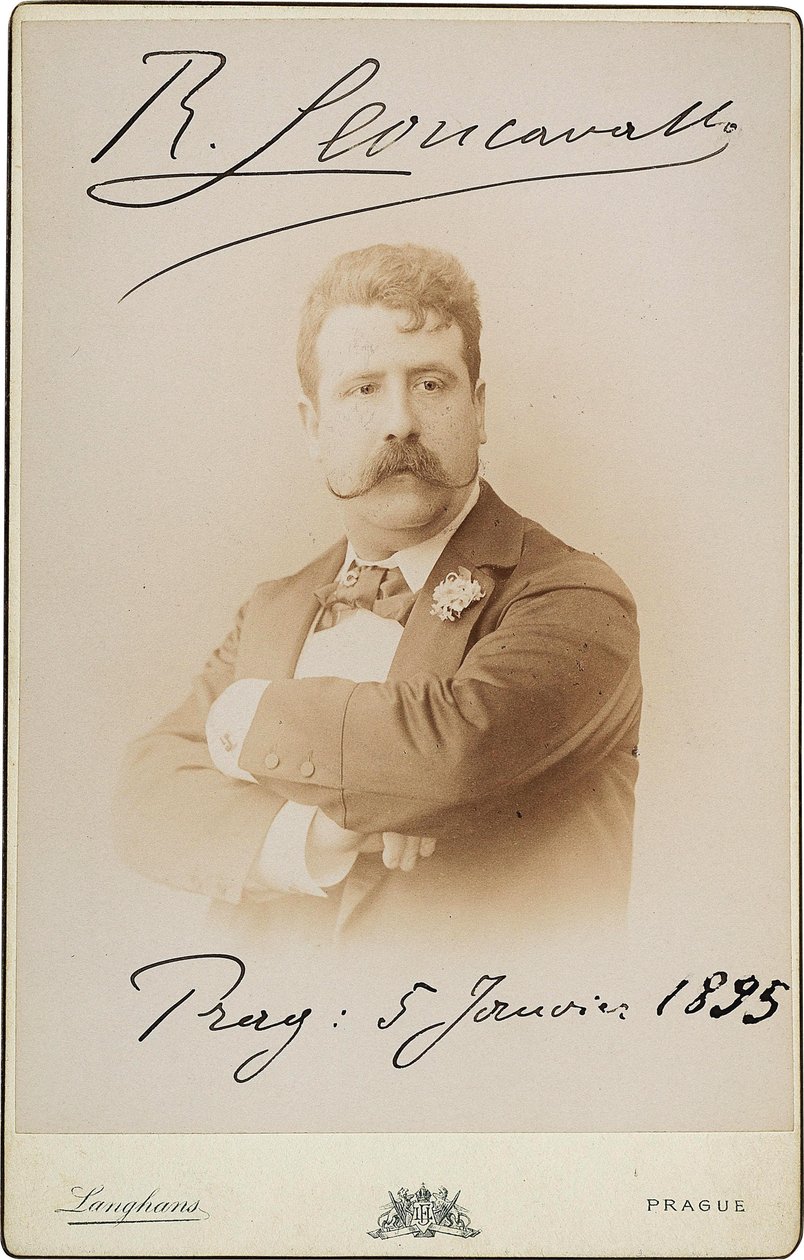 Ruggiero Leoncavallo 1858-1919, 1895. 作者 布拉格。摄影工作室 Jan F. Langhans