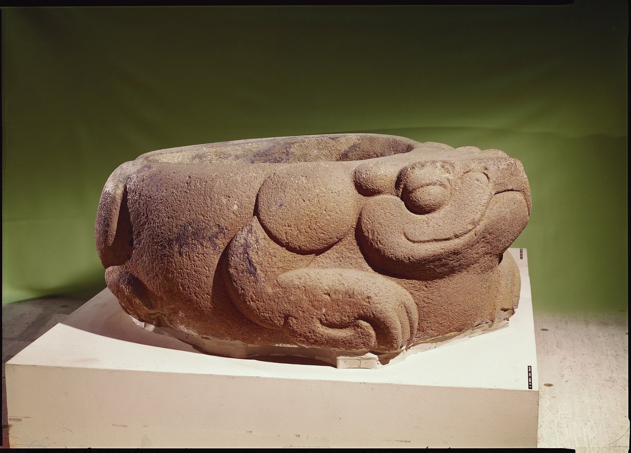 提供巨型蟾蜍玛雅的船只，来自Kaminaljuyu，250-600（火山熔岩） 作者 前哥伦比亚