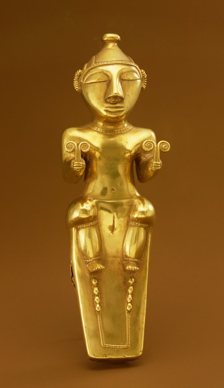Quimbaya石灰瓶，来自哥伦比亚（tumbaga gold） 作者 前哥伦比亚