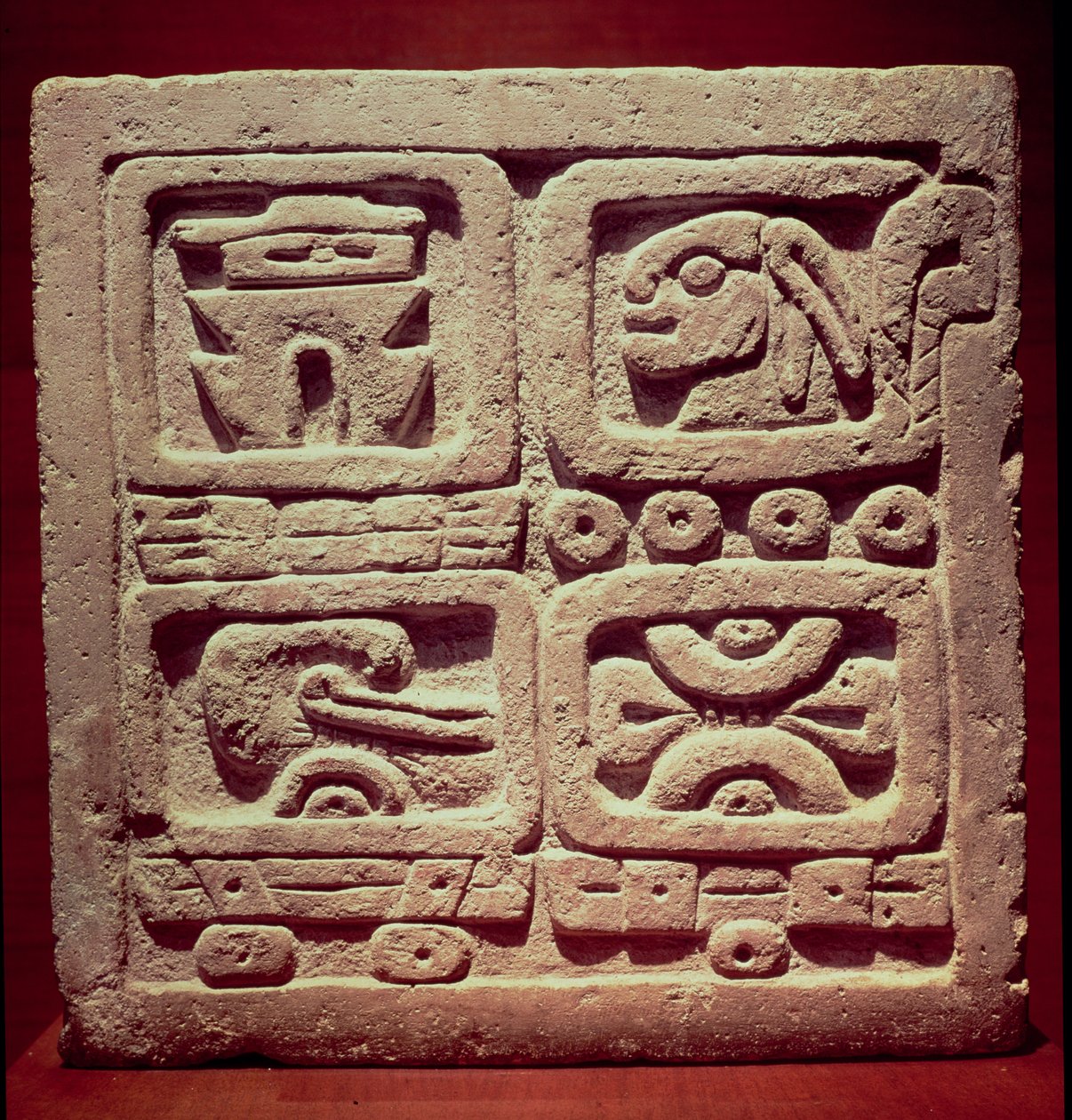带有四个字形的日历，Toltec（856-1250） 作者 前哥伦比亚