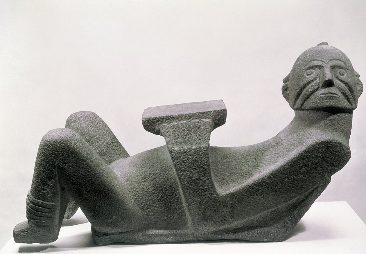 Chac mool，来自Tzintzuntzan，Michoacana，10世纪至13世纪 作者 前哥伦比亚
