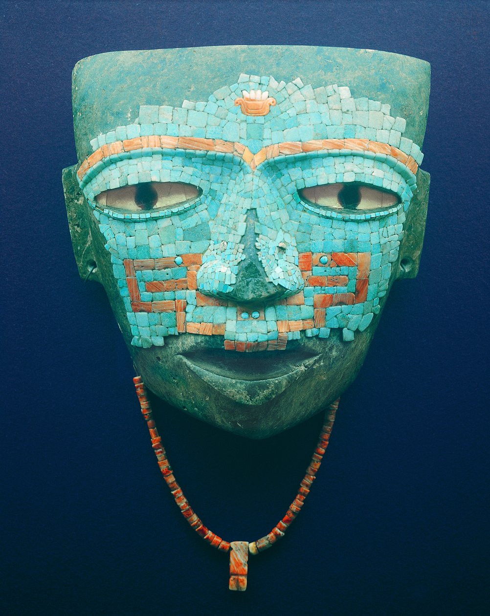 Teotihuacan的丧葬面具（石头，绿松石，黑曜石和贝壳） 作者 前哥伦比亚