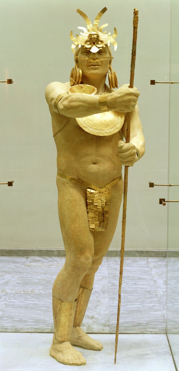 战士穿着金饰（金） 作者 前哥伦比亚